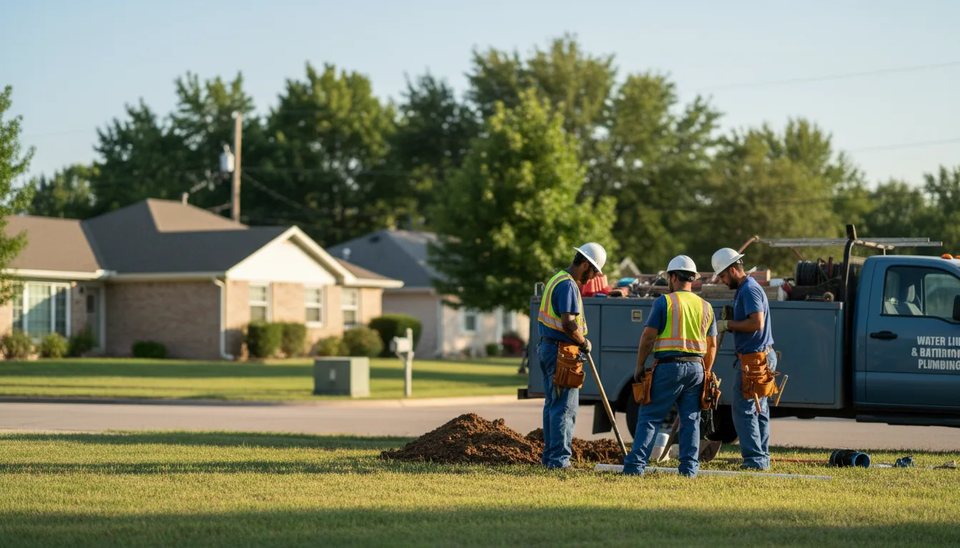 Residential water line and bathroom plumbing service in Bethlehem, PA
